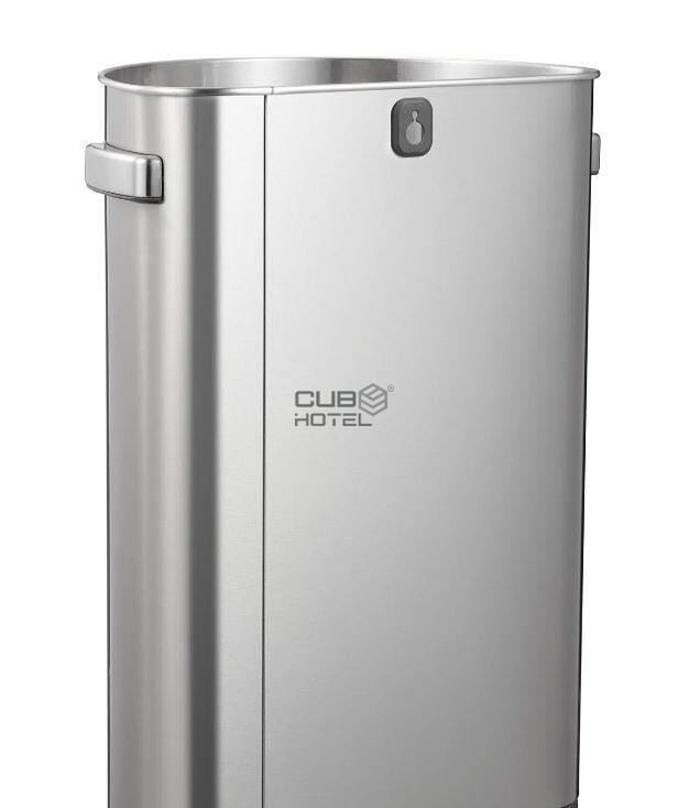 Papelera Semi-Redonda Acero Inoxidable 80L EKO Urban